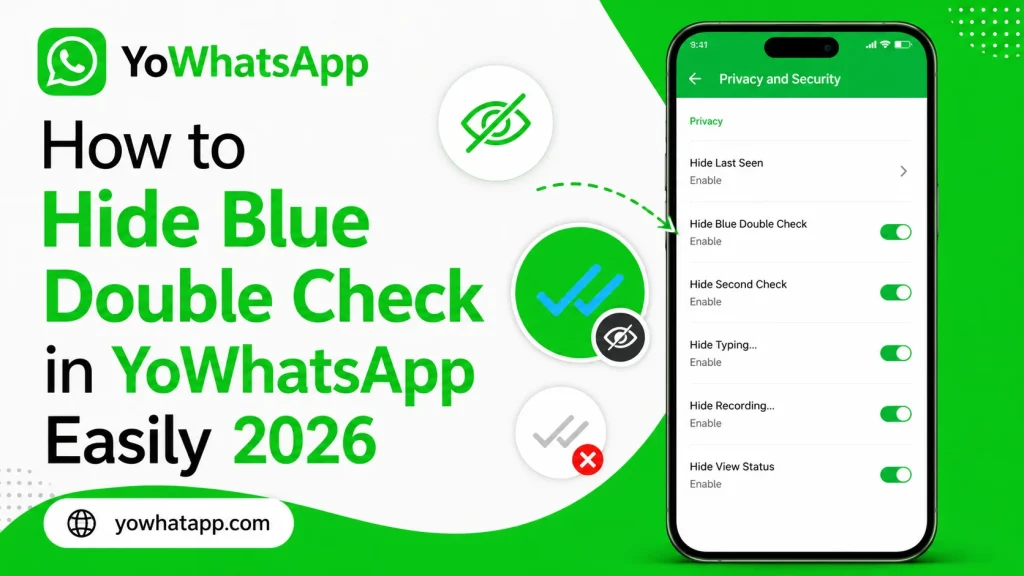 How to Hide Blue Double Check in YoWhatsApp Easily 2026