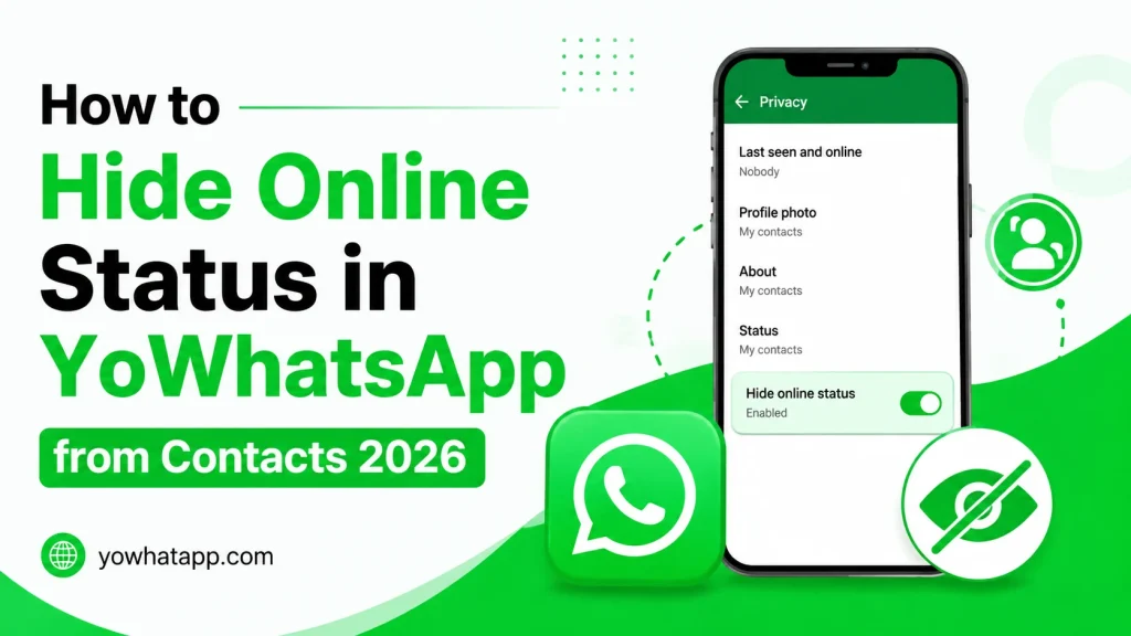 How to Hide Online Status in YoWhatsApp from Contacts 2026