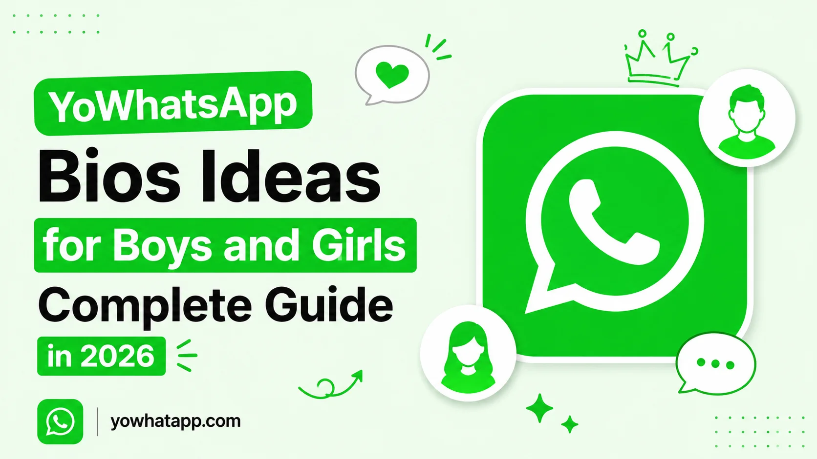 YoWhatsApp Bios Ideas for Boys and Girls Complete Guide in 2026